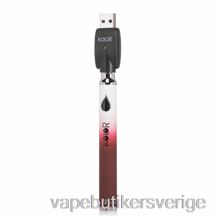 Vape Sverige Leaf Buddi Färg Twist Slim 650mah Batteri Rödvin